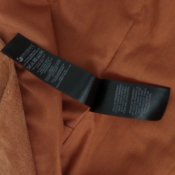 ASOS 100% REAL SUEDE LEATHER JACKET CAMEL/Rust color - Picture 9 of 14